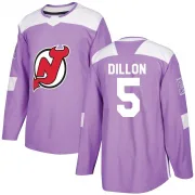 Authentic Brenden Dillon Purple New Jersey Devils Fights Cancer Practice Jersey - Youth