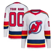 Authentic Custom White New Jersey Devils Reverse Retro 2.0 Jersey - Youth