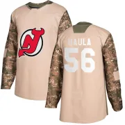 Authentic Erik Haula Camo New Jersey Devils Veterans Day Practice Jersey - Men's