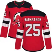 Authentic Jacob Markstrom Red New Jersey Devils Home Jersey - Women's