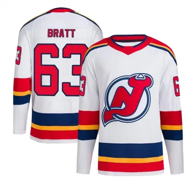 Authentic Jesper Bratt White New Jersey Devils Reverse Retro 2.0 Jersey - Men's