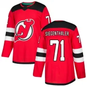 Authentic Jonas Siegenthaler Red New Jersey Devils Home Jersey - Men's