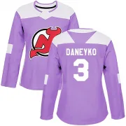 Authentic Ken Daneyko Purple New Jersey Devils Fights Cancer Practice Jersey - Women's