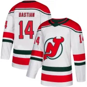 Authentic Nathan Bastian White New Jersey Devils Alternate Jersey - Youth