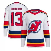 Authentic Nico Hischier White New Jersey Devils Reverse Retro 2.0 Jersey - Youth