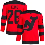 Authentic Patrik Elias Red New Jersey Devils 2024 Stadium Series Primegreen Jersey - Men's