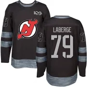 Authentic Samuel Laberge Black New Jersey Devils 1917-2017 100th Anniversary Jersey - Men's