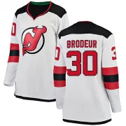 Breakaway Martin Brodeur White New Jersey Devils Away Jersey - Women's