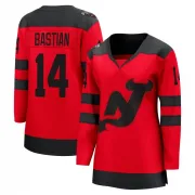 Breakaway Nathan Bastian Red New Jersey Devils 2024 Stadium Series Jersey - Women's