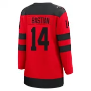 Breakaway Nathan Bastian Red New Jersey Devils 2024 Stadium Series Jersey - Women's