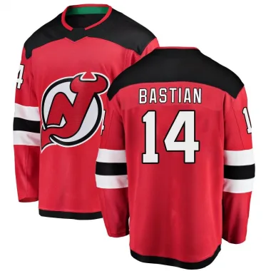 Breakaway Nathan Bastian Red New Jersey Devils Home Jersey - Men's