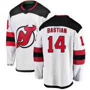 Breakaway Nathan Bastian White New Jersey Devils Away Jersey - Men's