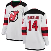 Breakaway Nathan Bastian White New Jersey Devils Away Jersey - Women's