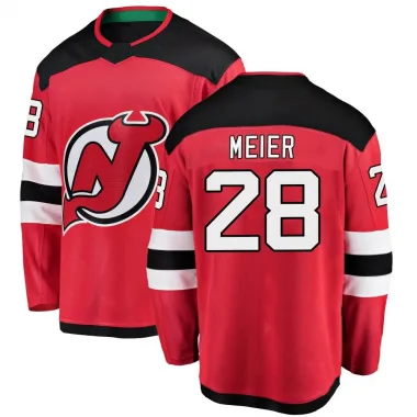 Breakaway Timo Meier Red New Jersey Devils Home Jersey - Men's