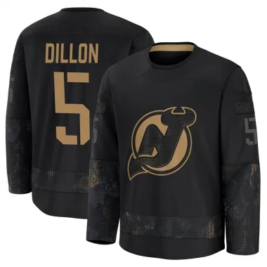 Premium Brenden Dillon Black New Jersey Devils 2024 Military Appreciation Practice Jersey - Youth