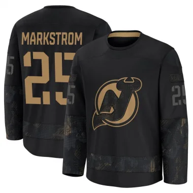 Premium Jacob Markstrom Black New Jersey Devils 2024 Military Appreciation Practice Jersey - Men's