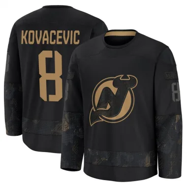 Premium Johnathan Kovacevic Black New Jersey Devils 2024 Military Appreciation Practice Jersey - Men's