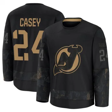 Premium Seamus Casey Black New Jersey Devils 2024 Military Appreciation Practice Jersey - Youth