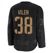 Premium Topias Vilen Black New Jersey Devils 2024 Military Appreciation Practice Jersey - Youth